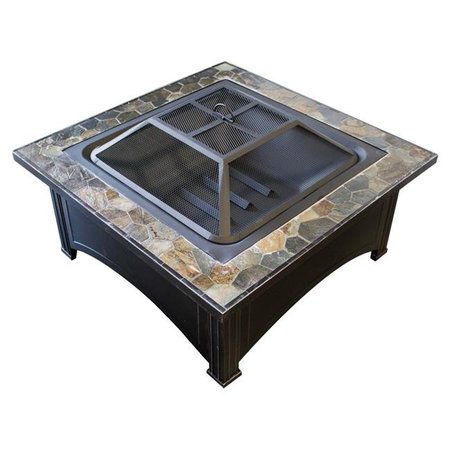 AZ PATIO HEATERS AZ Patio Heaters FT-51133D Freestanding Wood Burning Square Table Fire Pit; 22 x 36 x 36 in. FT-51133D